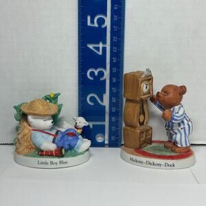 Vintage Bronson Collectibles Nursery Rhyme Bears Figurines Lot of 2 - One Flawed